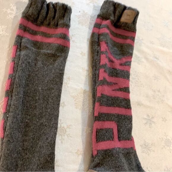 Vintage Pink by Victoria's Secret Knit Sock Boots knee High 23” Sz 10 Gorgeous - Picture 4 of 7